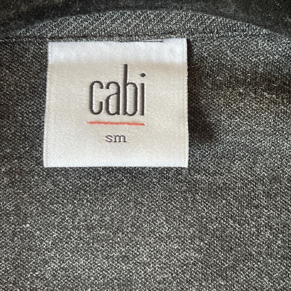 CABI Size S Crew Blazer Ponte Knit Charcoal Button Up Blazer Jacket Trim #3030 - Picture 2 of 10